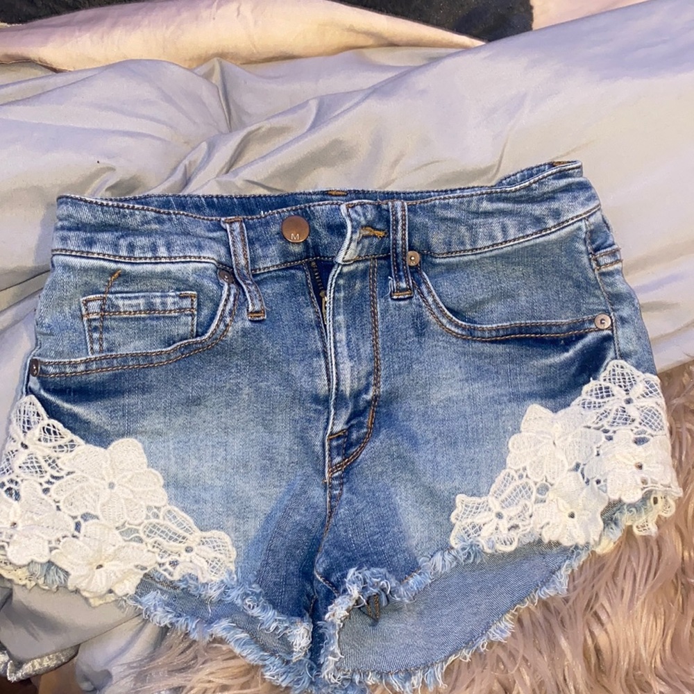 hi rise flower shorts